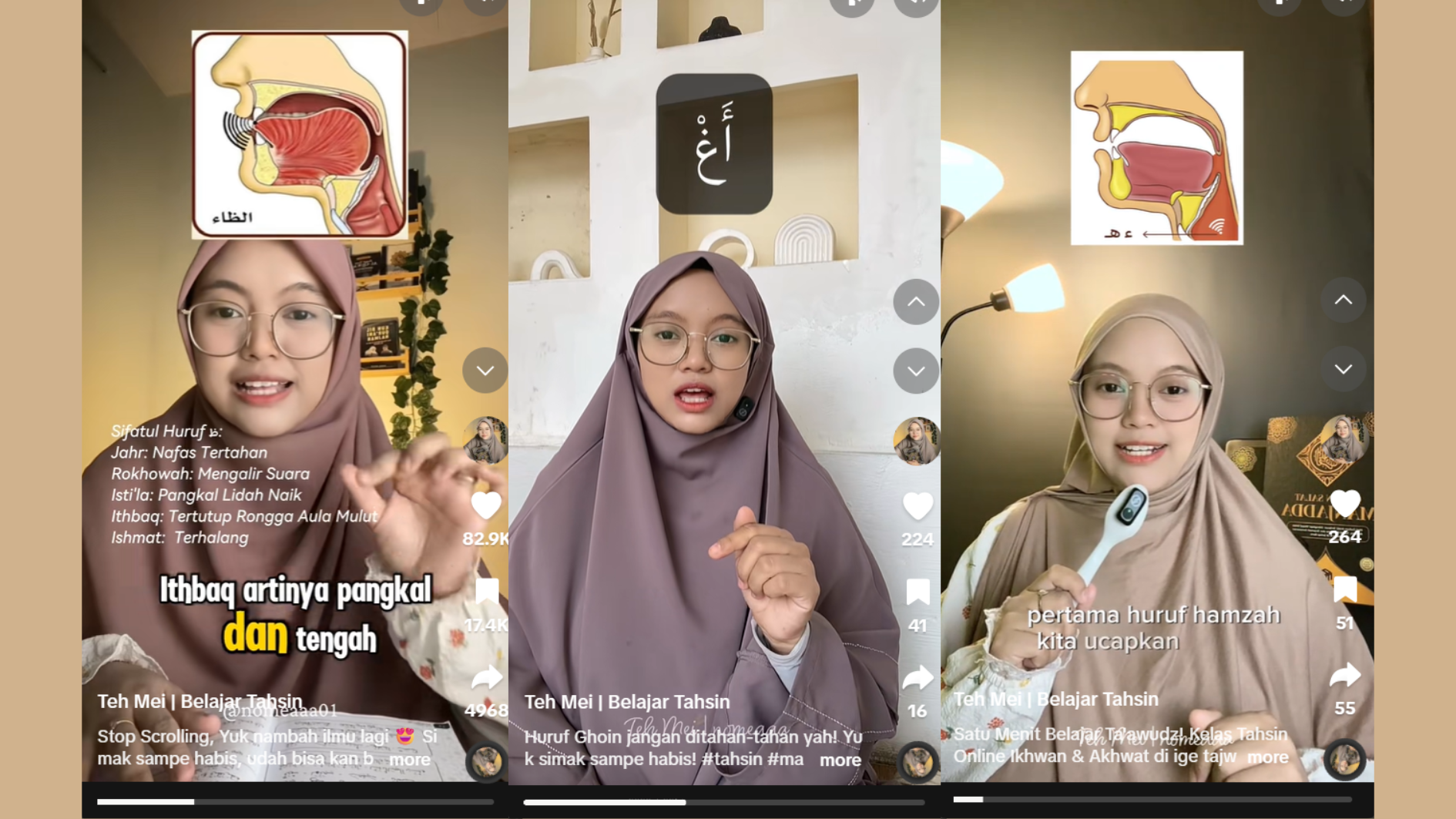 Ngaji Online di TikTok Jadi Tren Gen Z, Kreator @tehmei Ajarkan Tahsin dengan Cara Sederhana